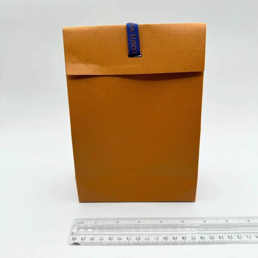 orange louis vuitton designer luxury small shopping fragrance gift bag